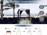 Spandex Folding Chair Covers 100 Pcs Universal Fitted Stretchy Dining Chair Slipcovers for Wedding V1258-DP02-C-1411