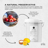 Orku 1.2Kg Citric Acid Powder Tub - Food Grade Non GMO Anhydrous Preservative E330 V238-SUPDZ-30942691065936