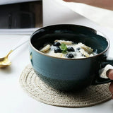 24 Oz Large Ceramic Coffee MugGrain Soup Mugs/Salad Bowl/Oversized Porcelain Bowl for V1369-AZ3-W-17592
