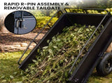 Kartrite 430kg Heavy-Duty Steel Dump Cart with Foot Pedal Dumping System TLY-SPR-39E-BK