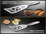 Gourmet Easy Stainless Steel Fish Spatula Set 1 Large 1 Small Metal Spatula V1376-FISHTURNFISH