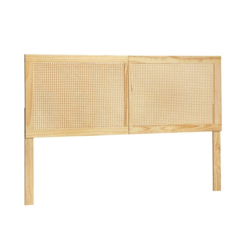 Artiss Bed Head Headboard Queen Rattan - RIBO Pine BED-HEAD-RIBO-Q-WD