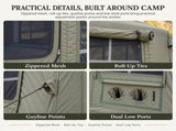 Weisshorn Inflatable Cabin Camping Tent Olive Green Mesh Entry 520x360cm XFSK-GG-LR