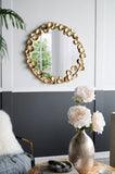 GOLD LEAF DESIGNER WALL MIRROR V742-86335DS