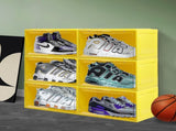 Stacked Sneaker Display Case 6x Clear Yellow SO1023-6PCS-YL_NZ