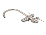 WELS Brushed Nickel Stainless Steel Free Standing Mixer Faucet Tap Spout Handset V1233-KRD602BS