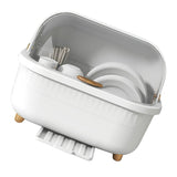 Dish Drying Box Multifunctional Space Saving Dish Drainer with Lid Cover for Kitchen Accessories V1294-YM0706-3118230174011