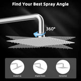 20" Showerhead with 10" Rainfall Showerhead V1258-DP02-C-814