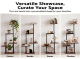 Artiss 5-Tier Plant Stand Indoor Outdoor, Metal & Wood Pot Plant Shelf, Tall Display Rack for PS-5T-WOOD-DW