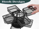 Rotating Tea Bag Organizer for 96 Sachets - Black Metal Revolving Tea Storage Holder - Luxury V1258-DP02-BOL-748