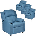 1 Set of 4 Erika Navy Blue Adult Recliner Sofa Chair Blue Lounge Couch Armchair Furniture V563-75611-4CHAIRS