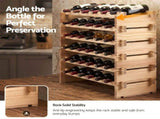 Artiss 36 Bottle Wooden Wine Rack 6 Tier Modular Wine Display Storage Stand Freestanding Holder WR-AC-STA-36B-NT