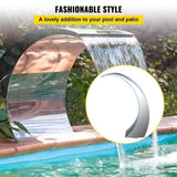 Stainless Steel Pool Fountain 17.7 x 11.8 x 23.6 inches Pool Fountain Silver Pool Fountains for In V952-PQSBJPJYCHGPT0001V0