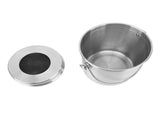 Countertop Compost Bin Round Stainless Steel Remove Odors Composting Bin with Carbon Filters for V1294-YM0703-3117230126811