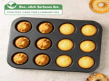 2 Piece Mini Bundt Pan Set 24 Cupcakes Total Heat Resistant to 230 C V1237-ZY-818-210