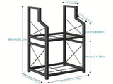 Heavy Duty 2-Tier Firewood Rack - Vertical Log Holder for Indoor Fireplace and Outdoor Fire Pit V888-ELOSUNG18461