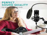 USB Gaming Microphone Streaming Podcast PC Microphone Condenser Mic Kit with Flexible Arm for Gaming V1192-AZ-W-31931