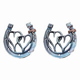 2X Handmade Horseshoe, Cast Horseshoe Wall Decor, Good Lucky Horseshoe, Hand Cast Horseshoe with V1192-AZ-W-22712