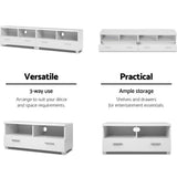 Artiss TV Cabinet Entertainment Unit 180cm White Eddie FURNI-C-SMTV-180-WH-AB