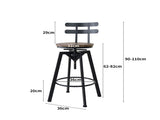 Levede 1x Bar Stool Industrial Adjustable BR1058-1