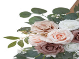 Artificial Dusty Rose Set of 2 for Wedding Welcome Signs Floral Decorations, Wedding Arch V1192-AZ-W-2799