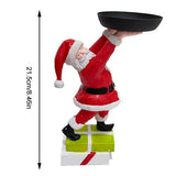 Christmas Snowman Treats Holder Santa Holding Tray Fruit Bowl Rack Resin Home Party Food Snack V1294-YM0523-10317070
