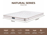 Giselle 20cm Firm Queen Mattress Pocket Spring for Bedroom or Guest Room MATTRESS-E-NATURAL-20-Q