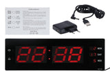 LED Calendar Clock Innovative Night Light Electronic Wall Clock for Home Office LaboratoryEU Plug V1294-YM0901-3115210104711