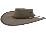 JACARU Full Canvas Parks Explorer Sun Hat Water Resistant Wide Brim Work Toggle - Brown V563-JACARU-PRKSEXPLR-BRWN-S