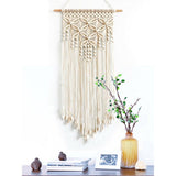 White Boho Large Macrame Wall Hanging Boho Inspired 16x27.6", Boho Wall Art, Boho Wall Hanging V1192-AZ-W-20371