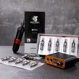 Complete Tattoo Kit rotary tattoo pen 8Inks Practice Skin AU-PLUG V201-HLWS008-SET