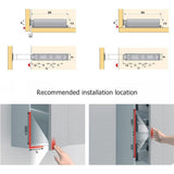 10 Pcs Push, ., to Open Magnetic Latches. Push Open Closures Open and Close the Door with a Simple V1237-MS-626-109