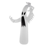 Halloween Inflatable White Ghost with Colorful LED Light IP44 Waterproof Halloween Blow Up Yard V1294-YM0901-3115230073211