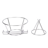 Deep Fryer Oil Filter Stand 9.3 Inch 304 Stainless Steel Fryer Oil Filter Cone Holder Rack with V1294-YM0901-3118250114811