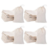 200 Pack Cotton Muslin Bags Sachet Bag Multipurpose Drawstring Bags for Tea Jewelry Wedding Party V1369-AZ3-W-11820