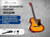 Karrera Acoustic Cutaway 40in Guitar String Music Instrument - Sunburst ACG40-SB