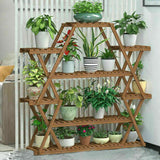Multilayer Corner Garden Plant Stand Elegant and Practical Display Solution V767-XJJ240-V1