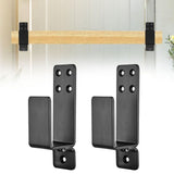 Door Barricade Brackets and Drop Open Bar Holder, Steel U Bracket for Lumber Used As Security Door V1369-AZ3-W-22478