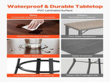 Outdoor Round Bar Table, 60 cm Counter Bar Height Bistro Table, Patio Dining Tables with V952-HXZCLTJBZYX2Z6Y3K001V0