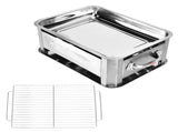 Barbecue Grill Thickened Stainless Steel Grilled Stove Charcoal Alcohol Grill Rectangular Grill V1294-YM0714-3111210265814
