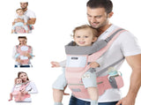 6-in-1 Adjustable Baby Carrier with Hip Seat 11.815.7in Adjustable Height, Breathable Mesh & V1107-CS-YEBDYDF