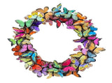 Artificial Butterfly Wreath Outdoor Decorative Welcome Wreath for Front Door Wall Window Spring V1294-YM0523-10337870
