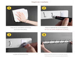 Wardrobe hooks - 5 hooks Stainless steel - Hook strip - Clothes hooks - For, wardrobe rail, V1188-NK-BOL-88