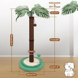 VaKa Cat Tree Scratching Post Large Palm Tree Cat Post Dangling Balls Cat Toy V465-51029