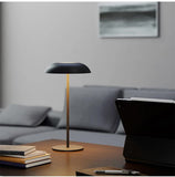 White Minimalist Rechargeable LED Touch Table Lamp - 3-Color Stepless Dimming Metal Desk Light V888-ELOSUNG27036