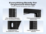 12U Wall Mount Server Rack, 68.04 kg Max Load Capacity, Open Frame Network Rack with 180 Degrees V952-BGSJJ12U18YC9I110001V0