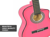 Karrera Childrens 34in Acoustic Guitar Kids - Pink CC34-PK