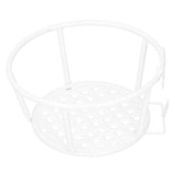 Iron Hanging Baskets Flower Pot Holder Hanger for Outdoor Balcony Garden Patio DecorWhite V1294-YM0901-3111200275512
