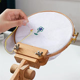 360&deg Rotating Cross Stitch Stand, Hands-Free Embroidery Frame with 15cm & 20cm Hoops, for Cross V1107-120-78616-WOO-EMBROIDERYSTAND