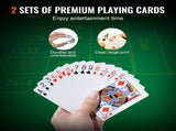 Poker Chip Set, 300-Piece Poker Set, Complete Poker Playing Game Set with Aluminum Carrying Case, V952-PKCMTZPS300GWDWOVV0